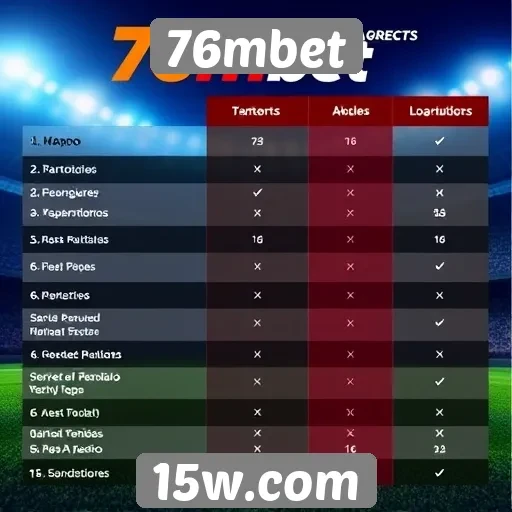 Comparação entre 76mbet e concorrentes do mercado